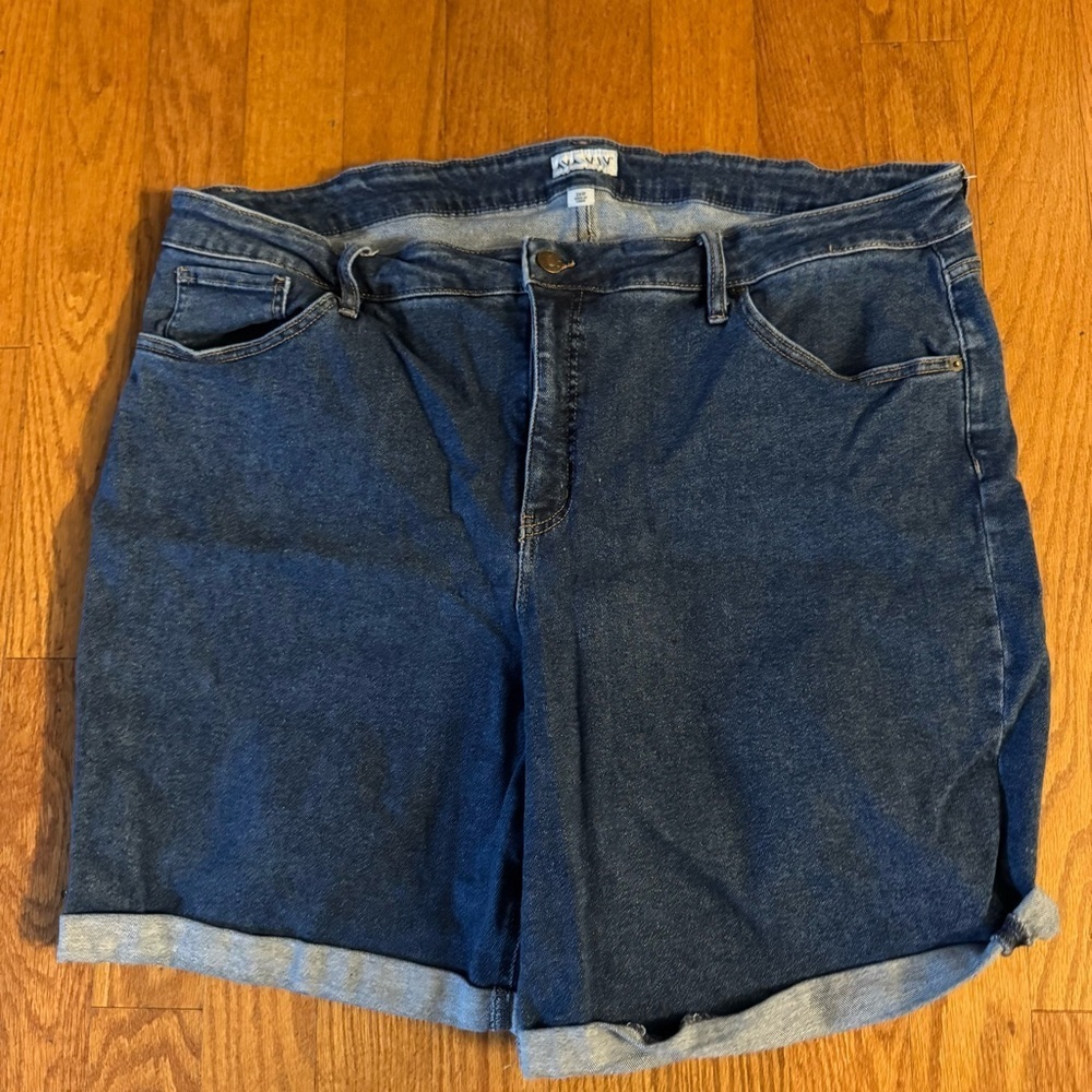 Ava & Viv Blue Jean Shorts Womens Size 26W